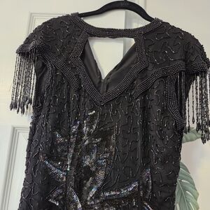 Silk Beaded And Sequins Dress